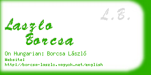 laszlo borcsa business card